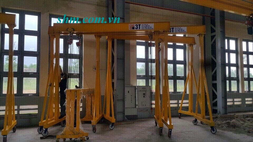 Cổng trục đẩy tay 3 tấn SHM, lắp tại KCN Quốc Phòng, Long Bình, Đồng Nai T9/2016